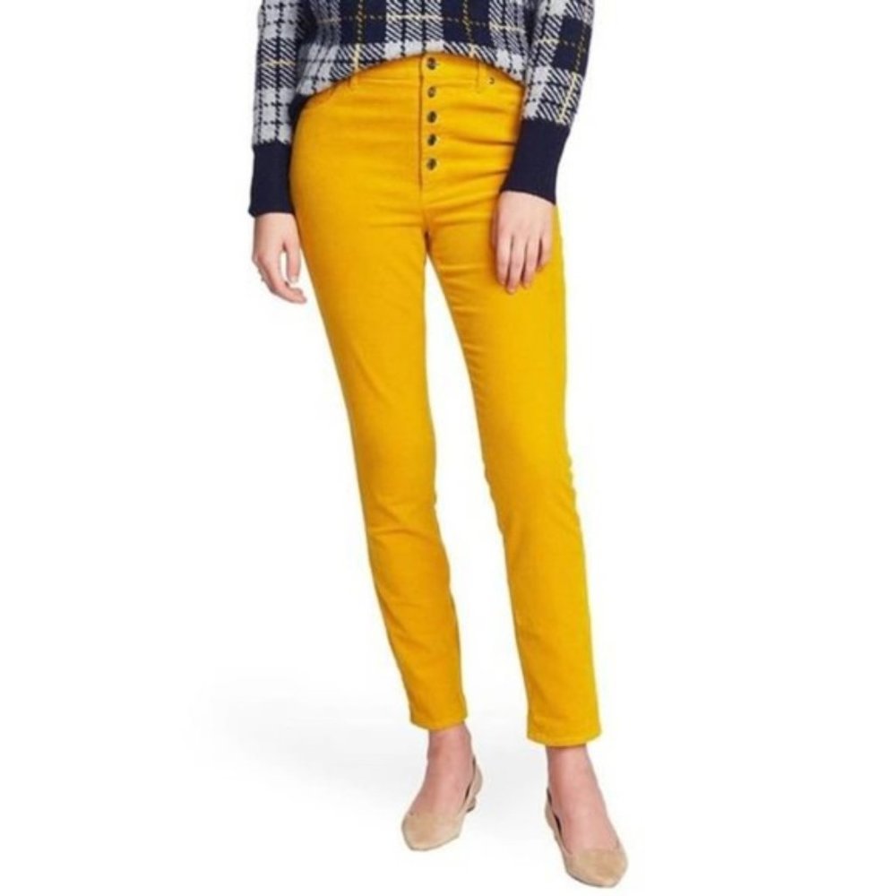 COURT & ROWE Women's Button Front Corduroy Skinny Pants